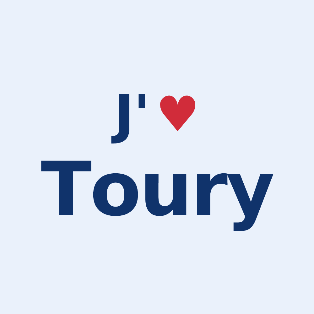 Sticker personnalisé Toury — design J'aime Toury