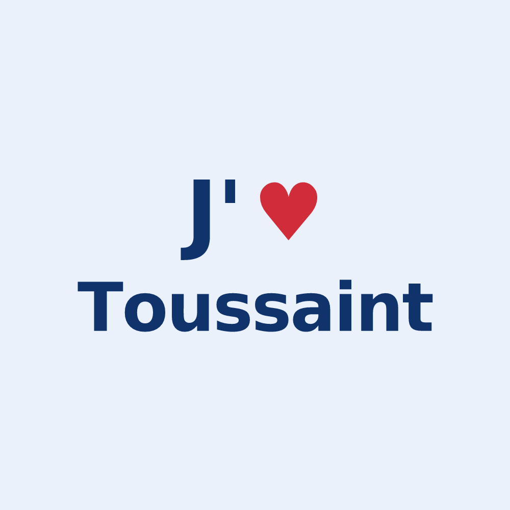 Sticker personnalisé Toussaint — design J'aime Toussaint