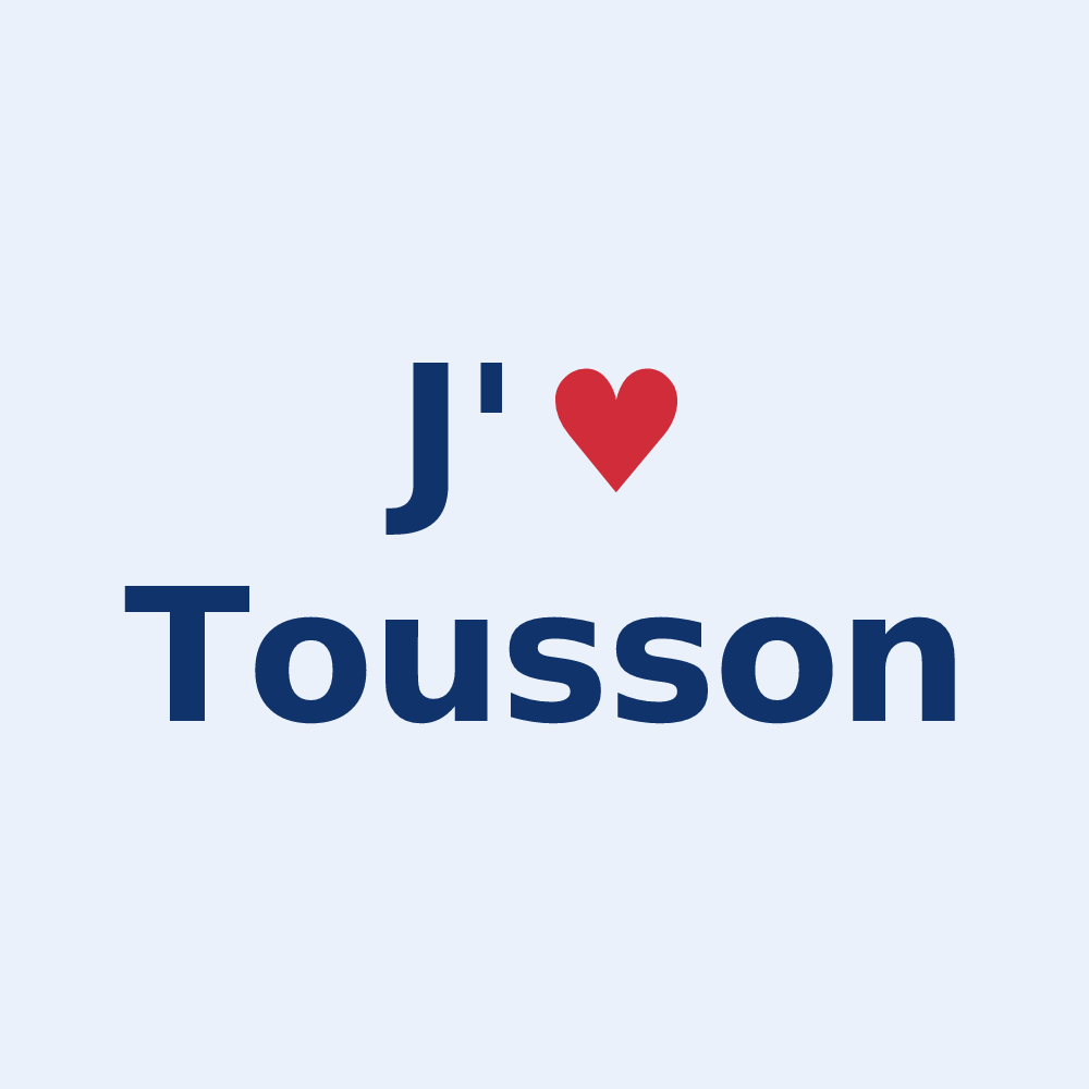 Sticker personnalisé Tousson — design J'aime Tousson