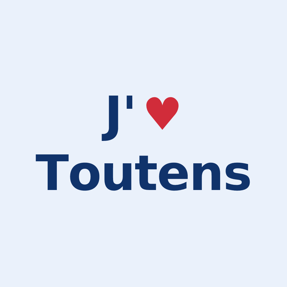 Sticker personnalisé Toutens — design J'aime Toutens