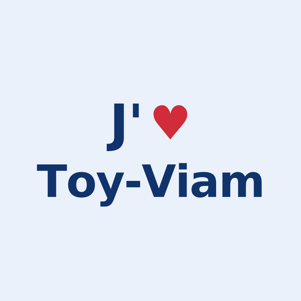 Sticker personnalisé Toy-Viam — design J'aime Toy-Viam