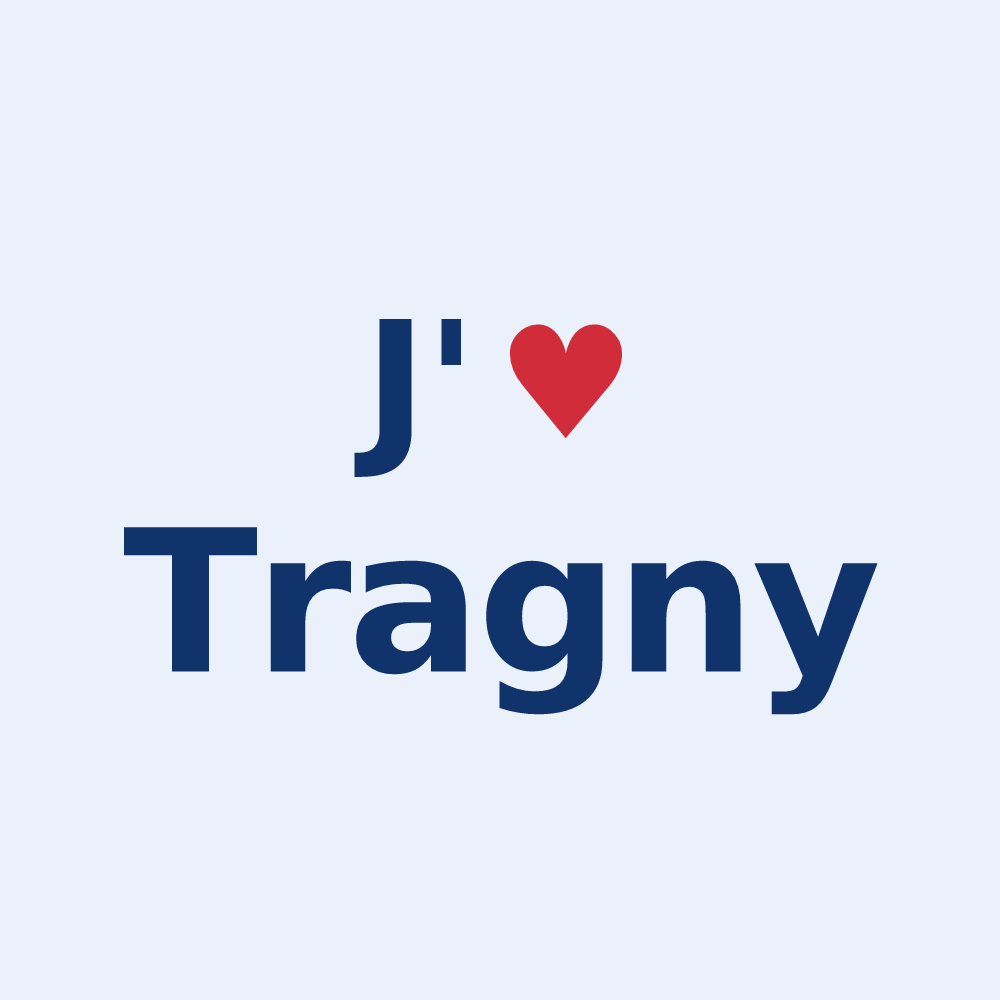 Sticker personnalisé Tragny — design J'aime Tragny