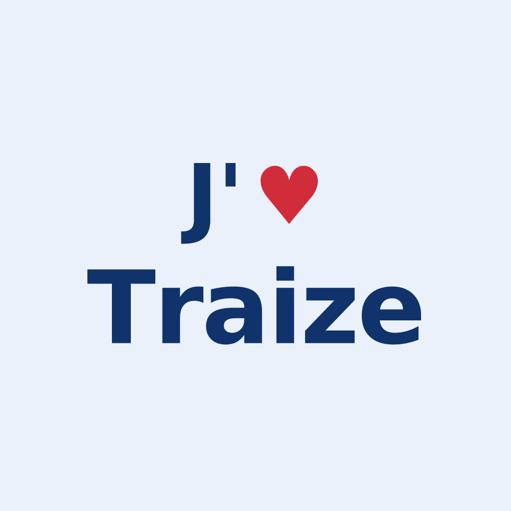 Sticker personnalisé Traize — design J'aime Traize