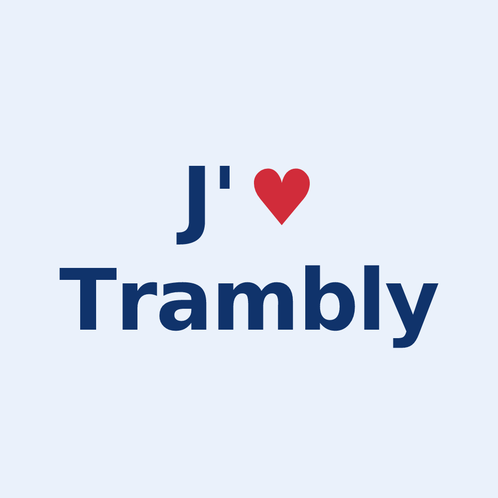 Sticker personnalisé Trambly — design J'aime Trambly