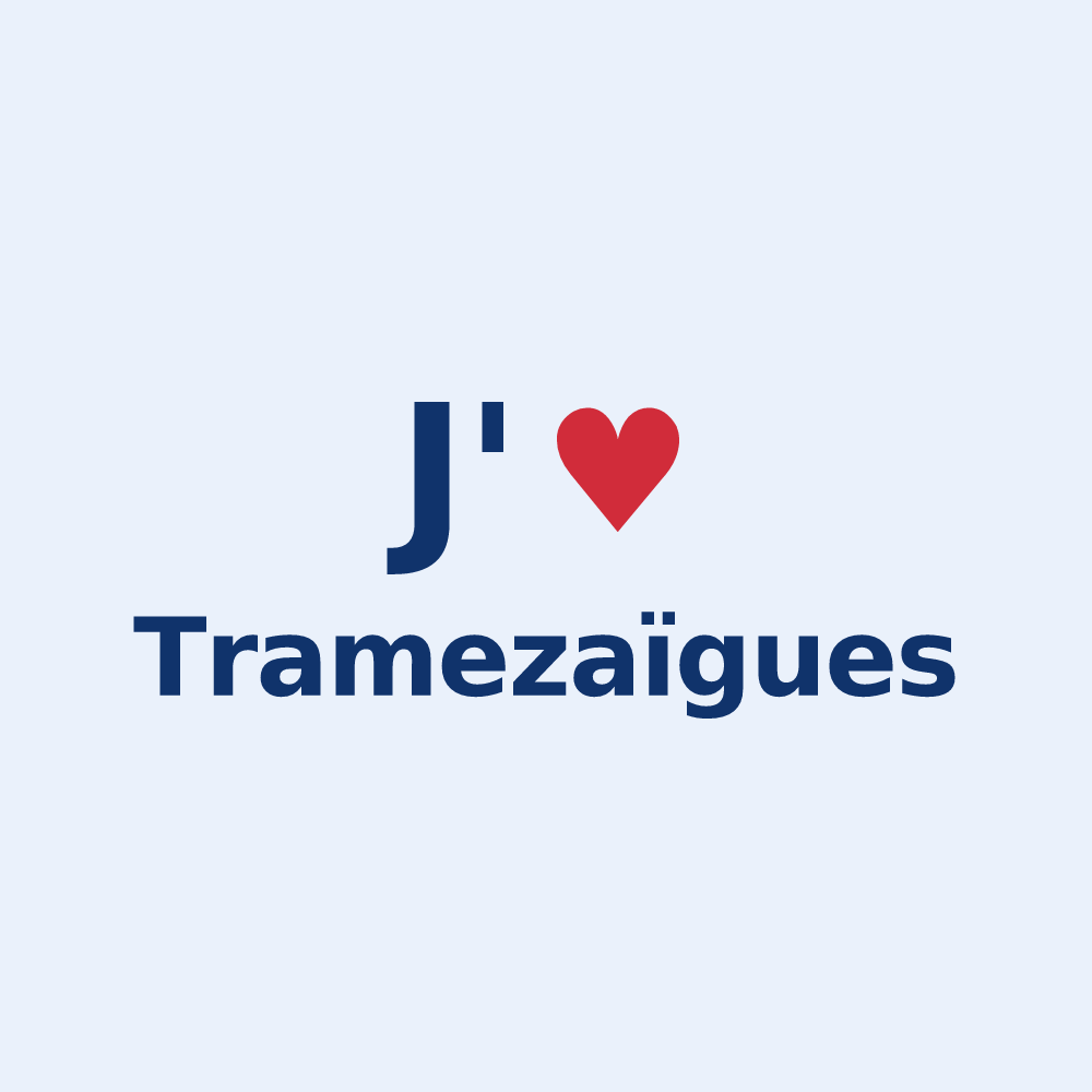 Sticker personnalisé Tramezaïgues — design J'aime Tramezaïgues