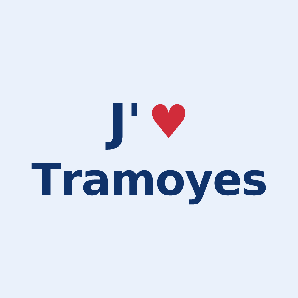 Sticker personnalisé Tramoyes — design J'aime Tramoyes