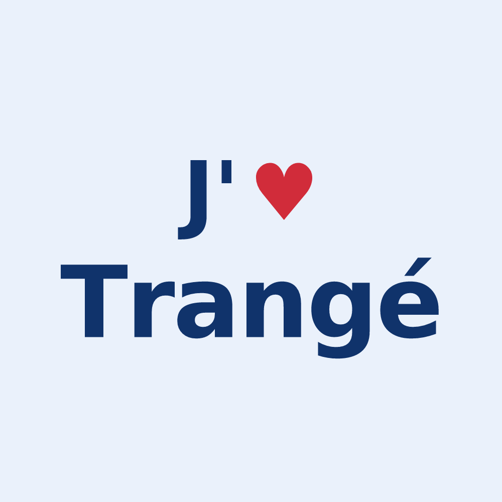Sticker personnalisé Trangé — design J'aime Trangé