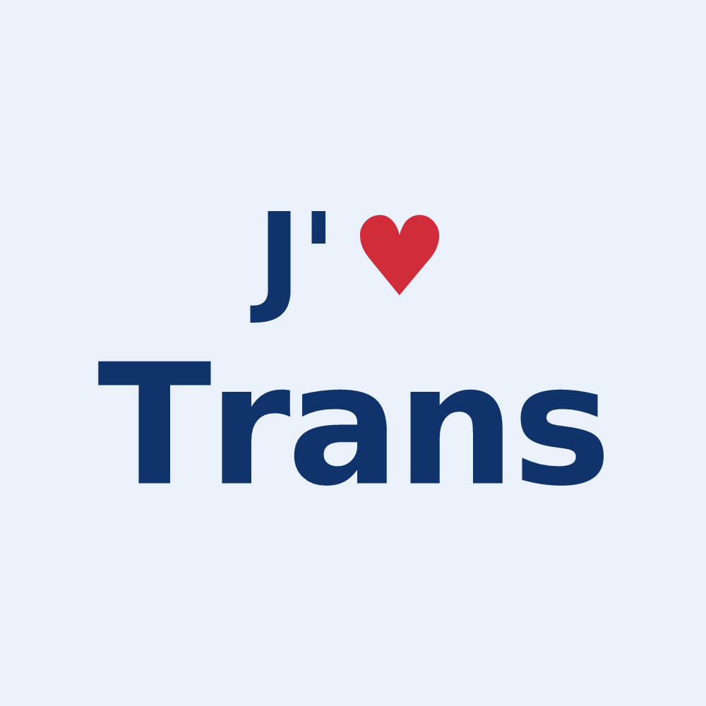 Sticker personnalisé Trans — design J'aime Trans