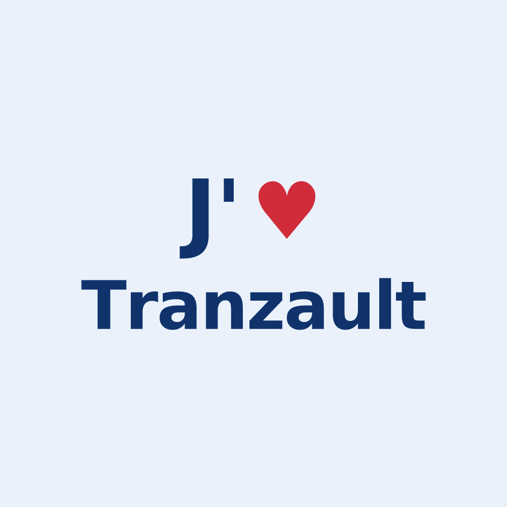 Sticker personnalisé Tranzault — design J'aime Tranzault