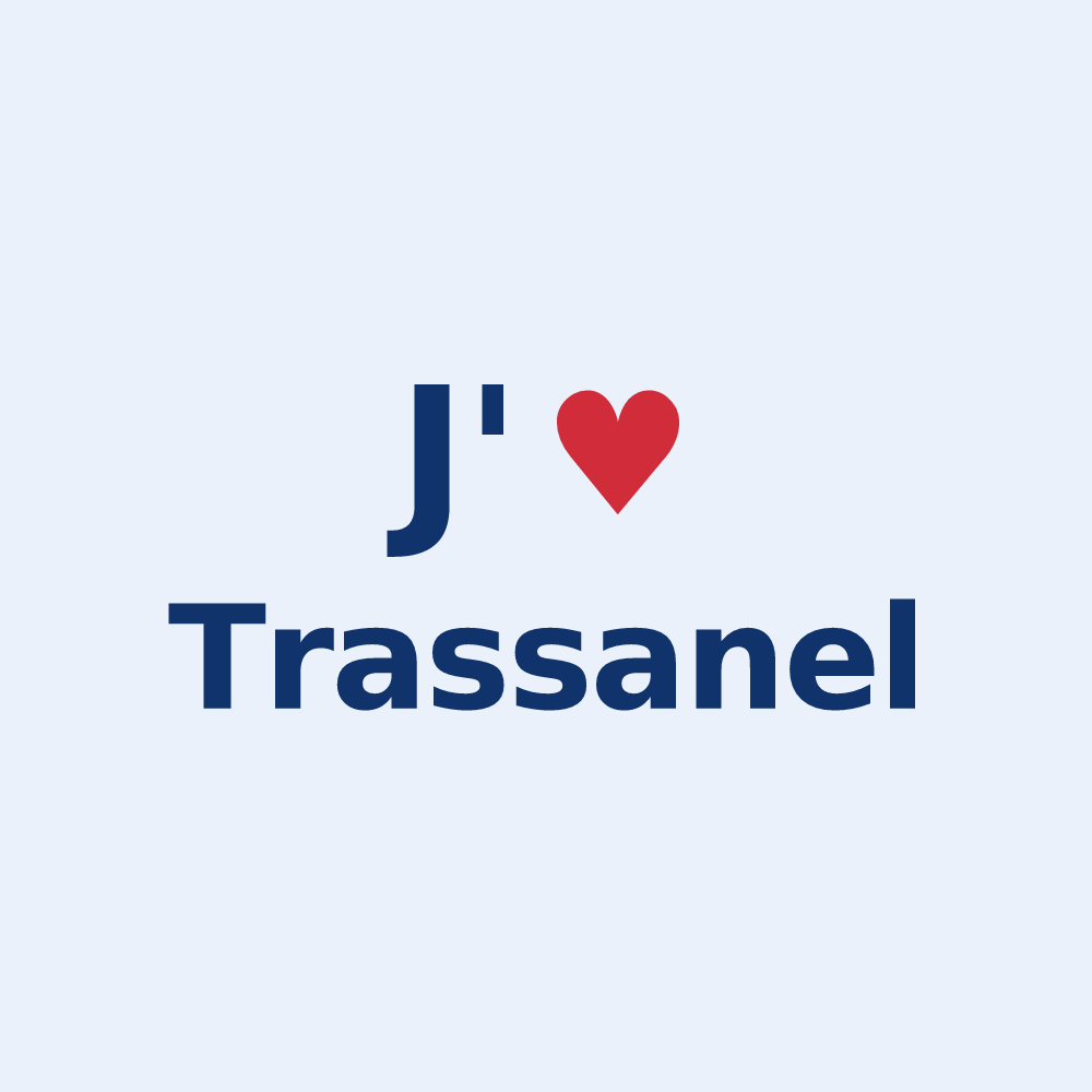 Sticker personnalisé Trassanel — design J'aime Trassanel