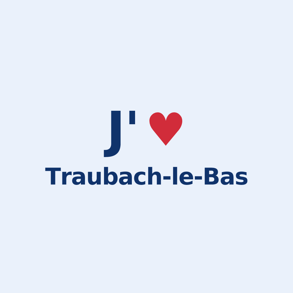 Sticker personnalisé Traubach-le-Bas — design J'aime Traubach-le-Bas