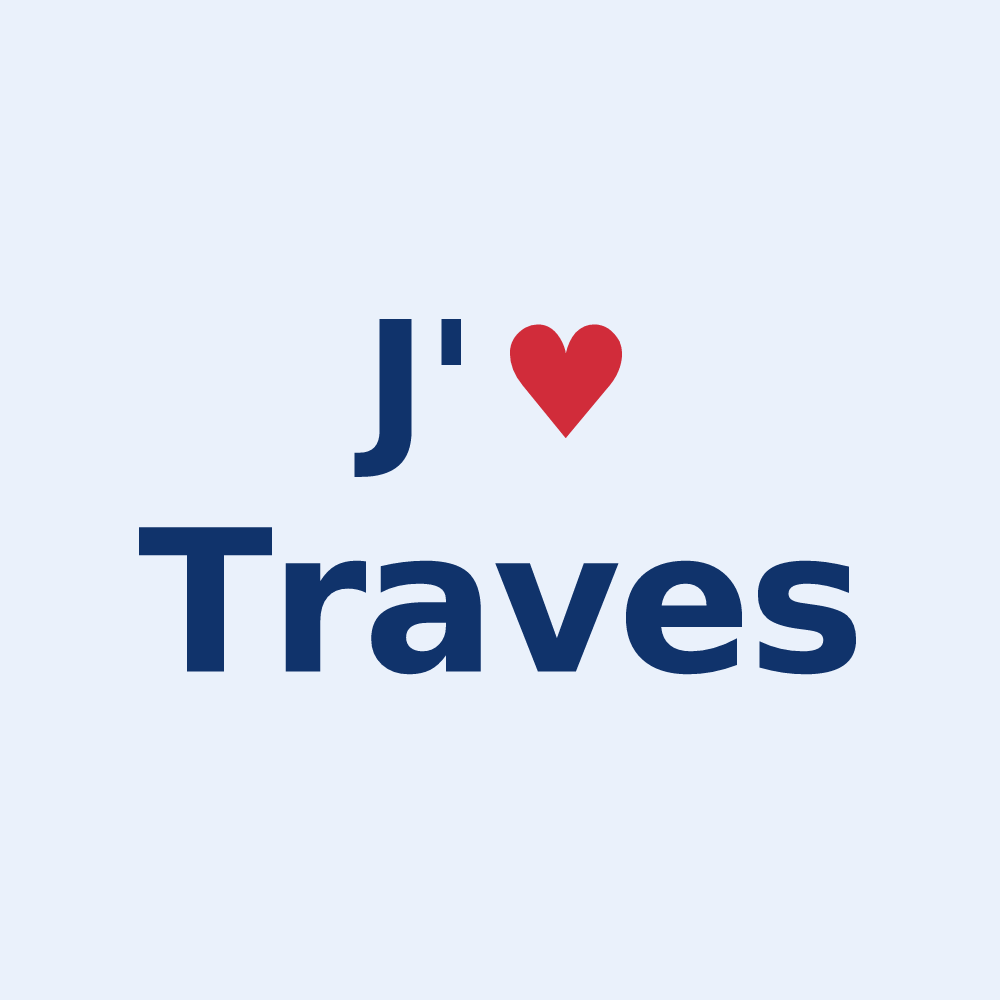 Sticker personnalisé Traves — design J'aime Traves