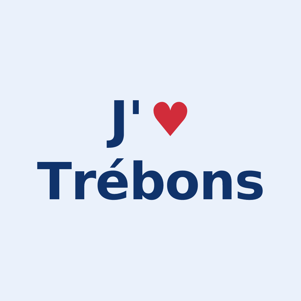 Sticker personnalisé Trébons — design J'aime Trébons