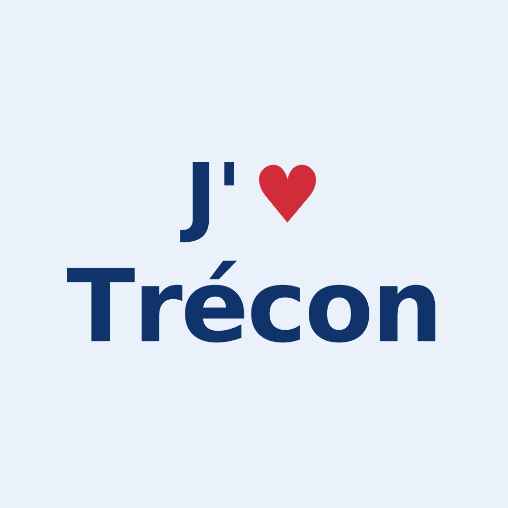 Sticker personnalisé Trécon — design J'aime Trécon