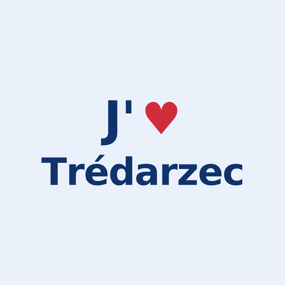 Sticker personnalisé Trédarzec — design J'aime Trédarzec