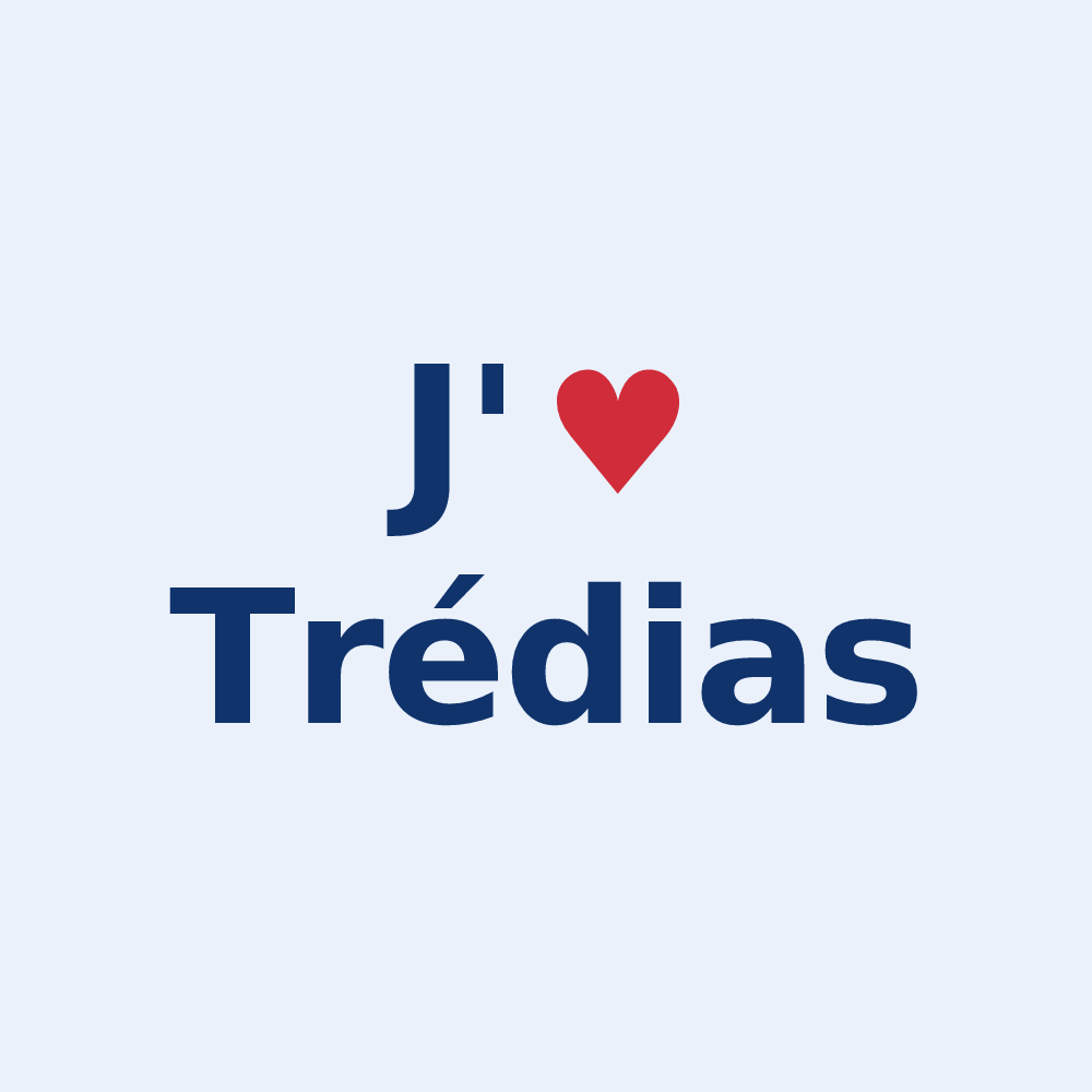 Sticker personnalisé Trédias — design J'aime Trédias