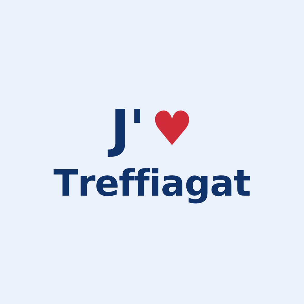 Sticker personnalisé Treffiagat — design J'aime Treffiagat