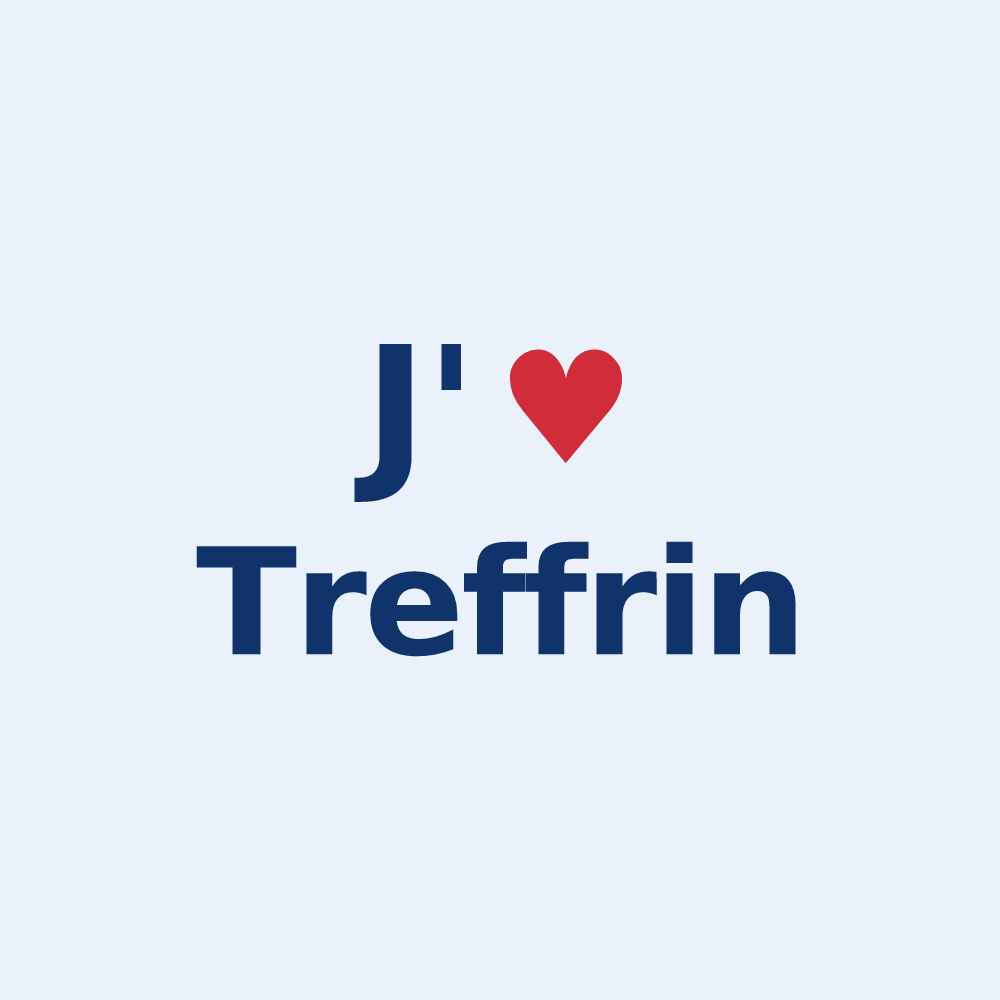 Sticker personnalisé Treffrin — design « J'aime Treffrin » imprimé sur le sticker