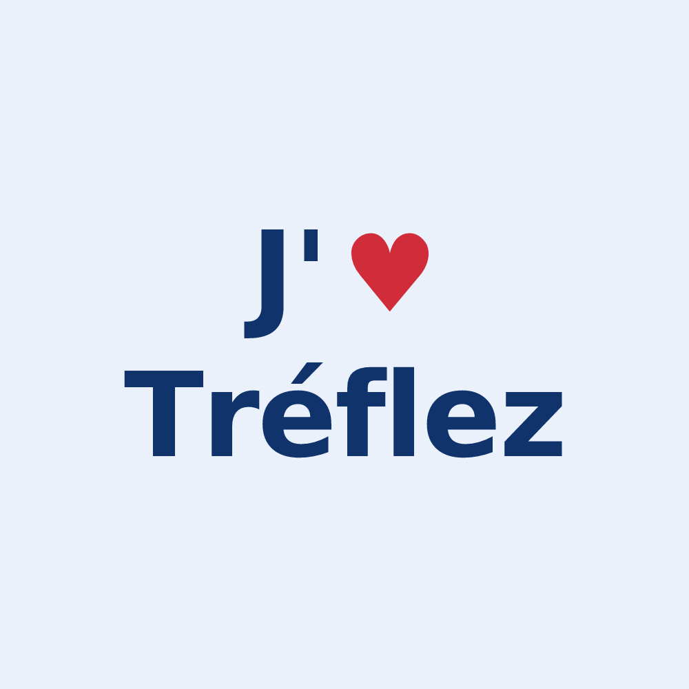 Sticker personnalisé Tréflez — design J'aime Tréflez