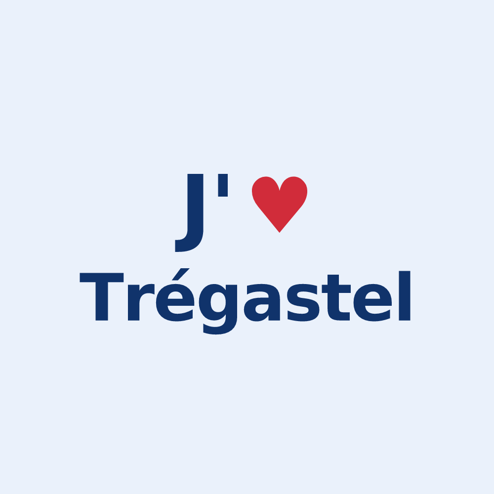 Sticker personnalisé Trégastel — design J'aime Trégastel