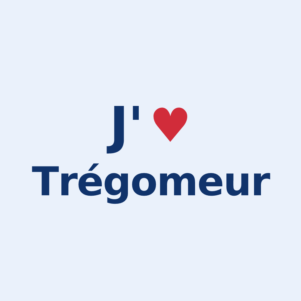 Sticker personnalisé Trégomeur — design J'aime Trégomeur