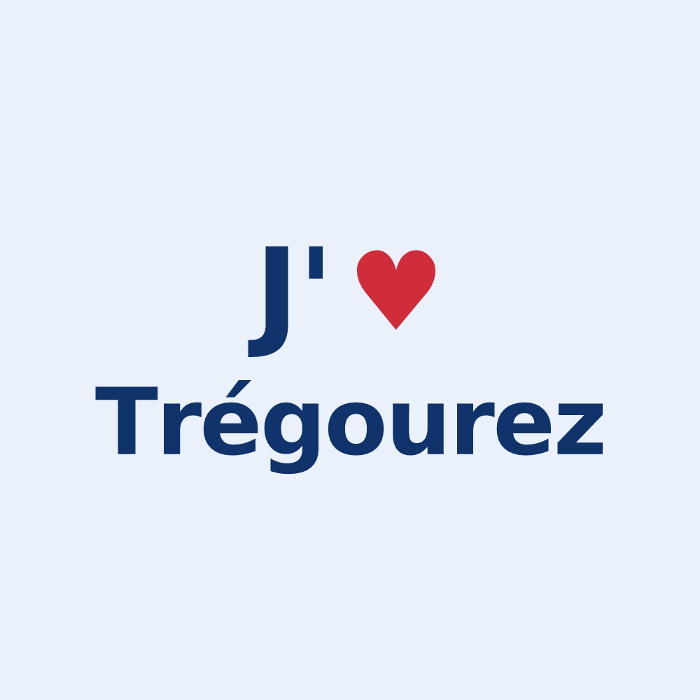 Sticker personnalisé Trégourez — design J'aime Trégourez