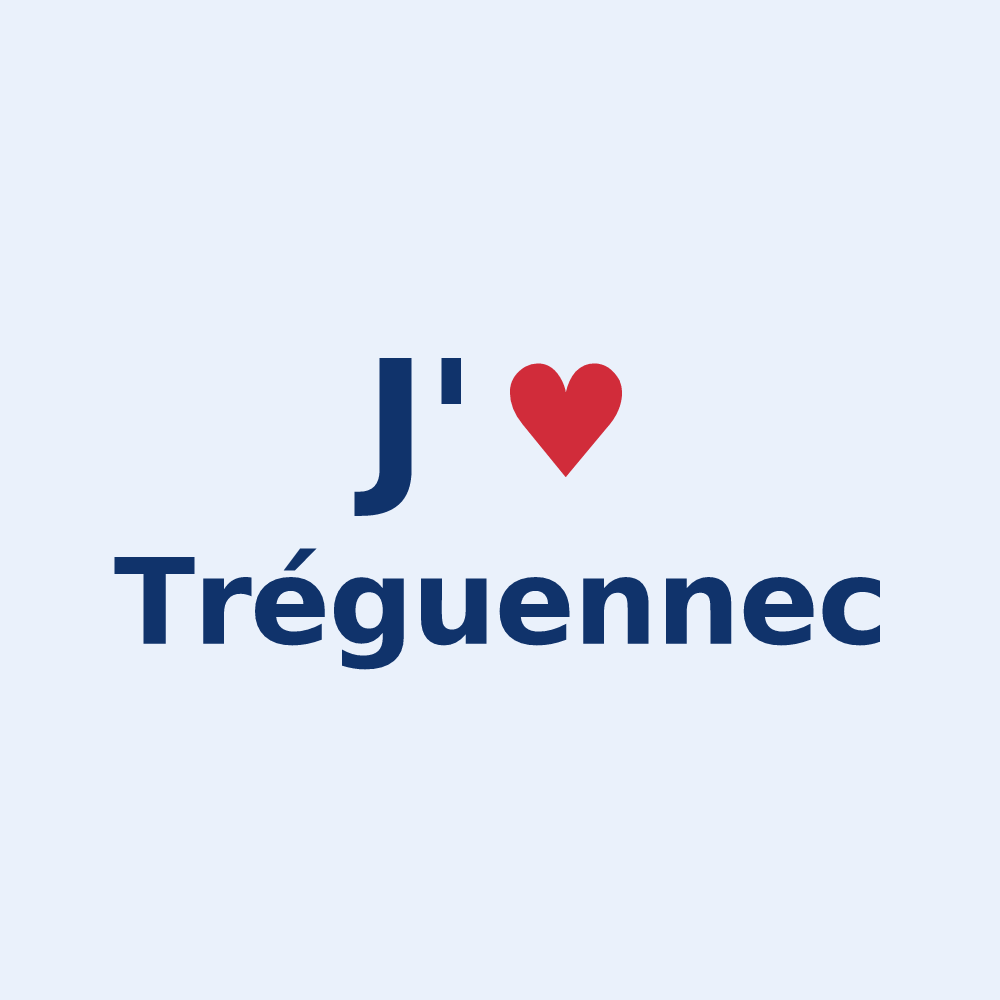 Sticker personnalisé Tréguennec — design J'aime Tréguennec