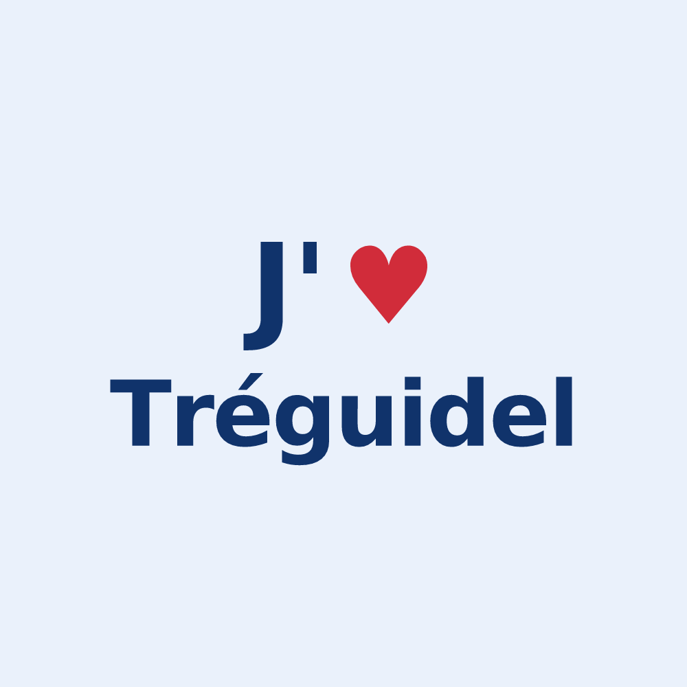 Sticker personnalisé Tréguidel — design J'aime Tréguidel