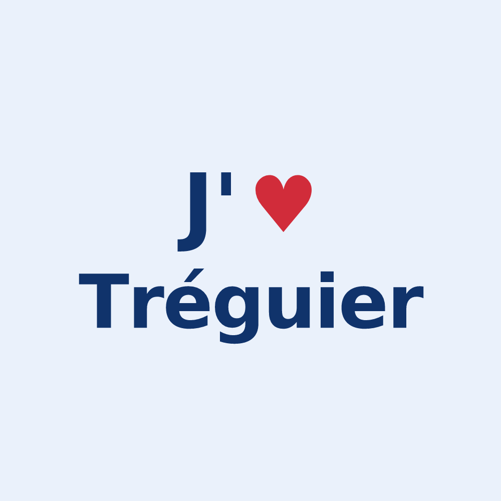 Sticker personnalisé Tréguier — design J'aime Tréguier