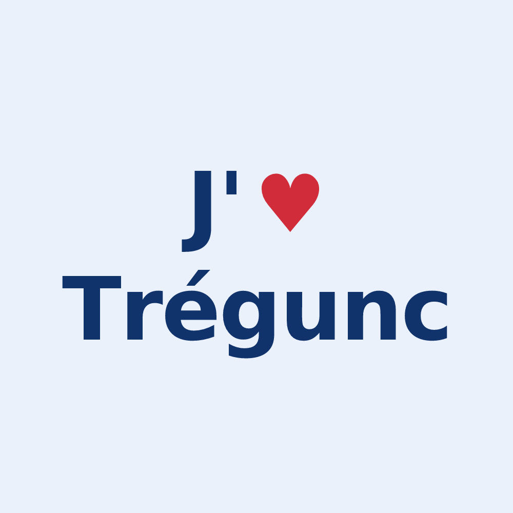 Sticker personnalisé Trégunc — design J'aime Trégunc