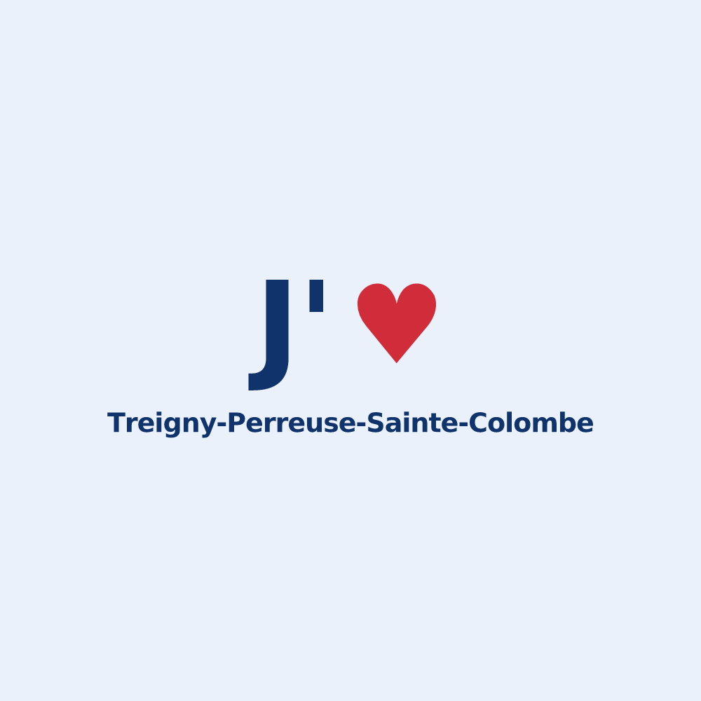 Sticker personnalisé Treigny-Perreuse-Sainte-Colombe — design J'aime Treigny-Perreuse-Sainte-Colombe