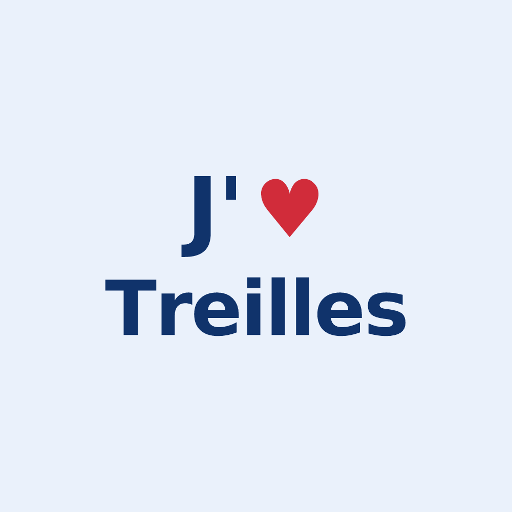 Sticker personnalisé Treilles — design J'aime Treilles