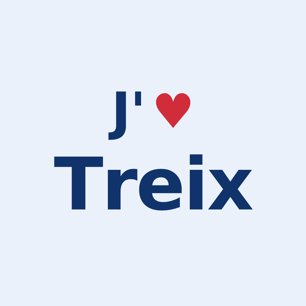 Sticker personnalisé Treix — design J'aime Treix