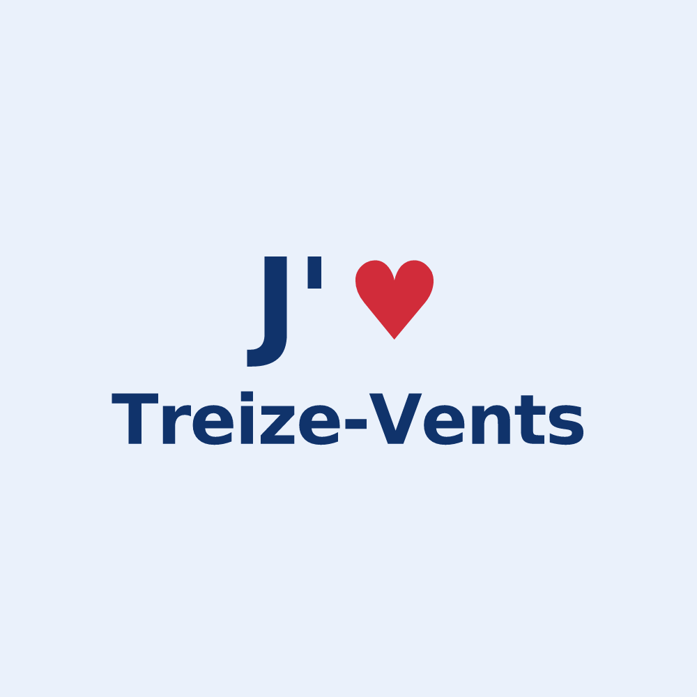 Sticker personnalisé Treize-Vents — design J'aime Treize-Vents