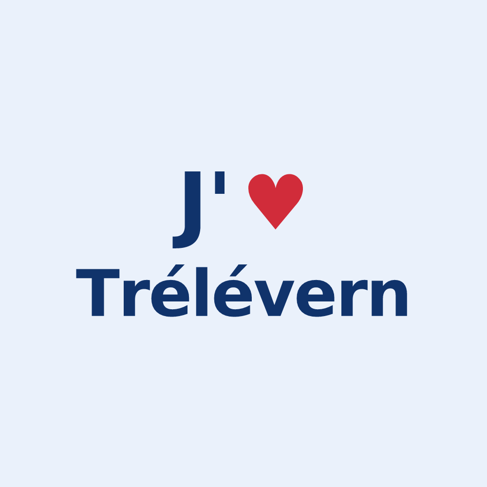 Sticker personnalisé Trélévern — design J'aime Trélévern