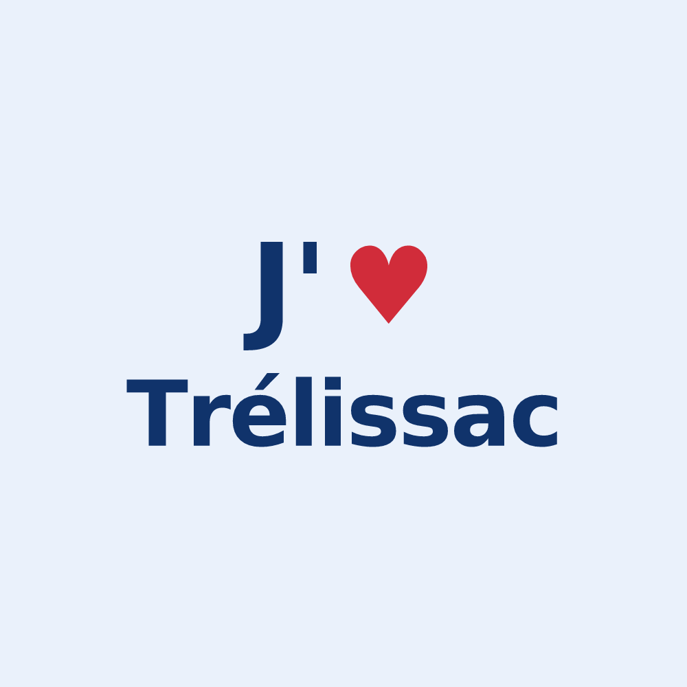 Sticker personnalisé Trélissac — design J'aime Trélissac