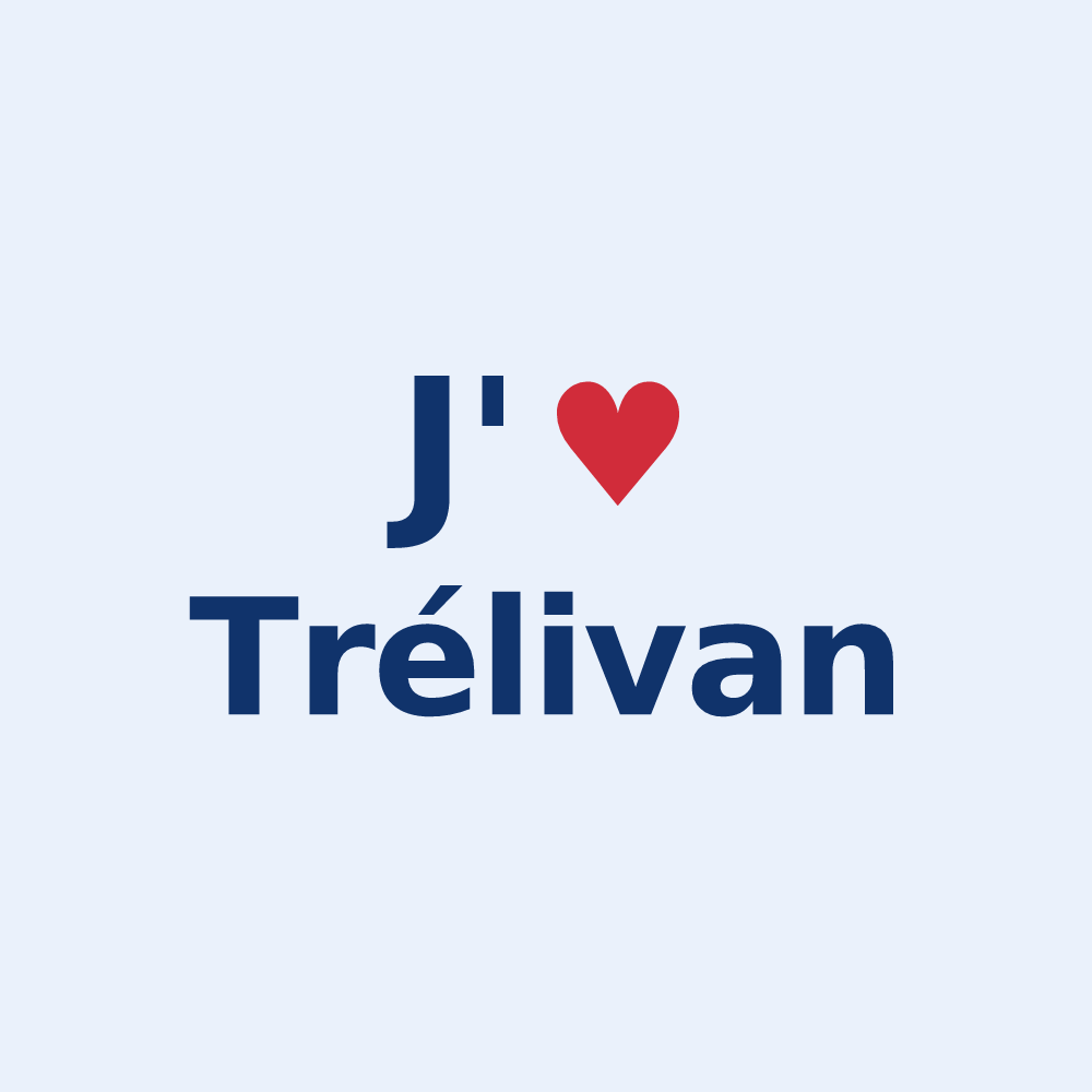 Sticker personnalisé Trélivan — design J'aime Trélivan