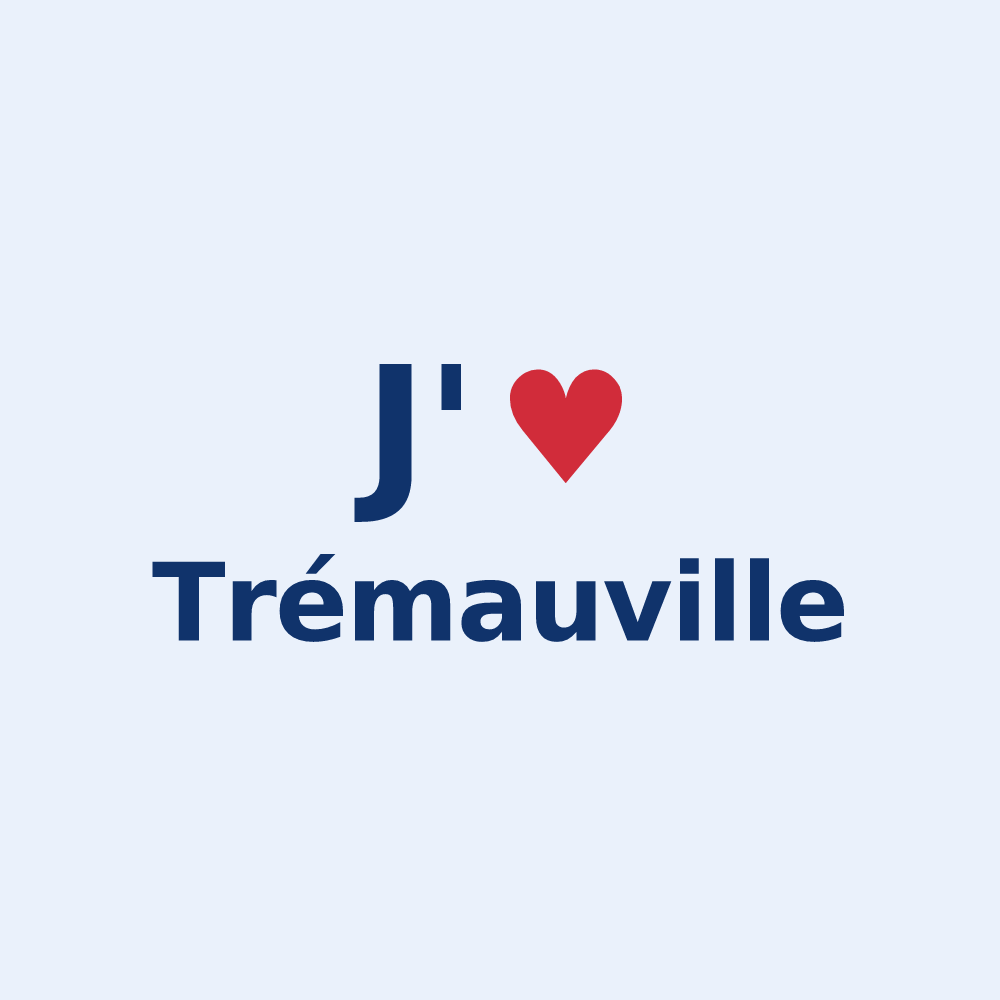 Sticker personnalisé Trémauville — design J'aime Trémauville