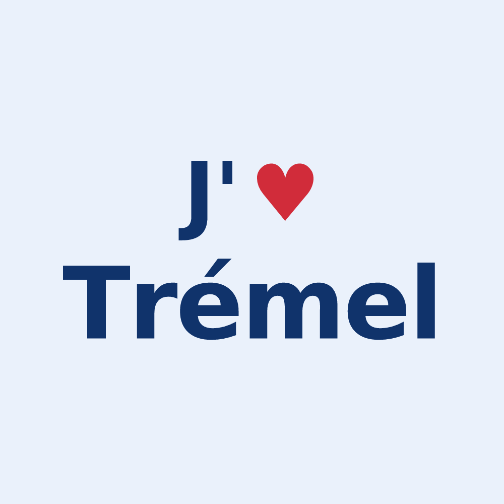 Sticker personnalisé Trémel — design J'aime Trémel