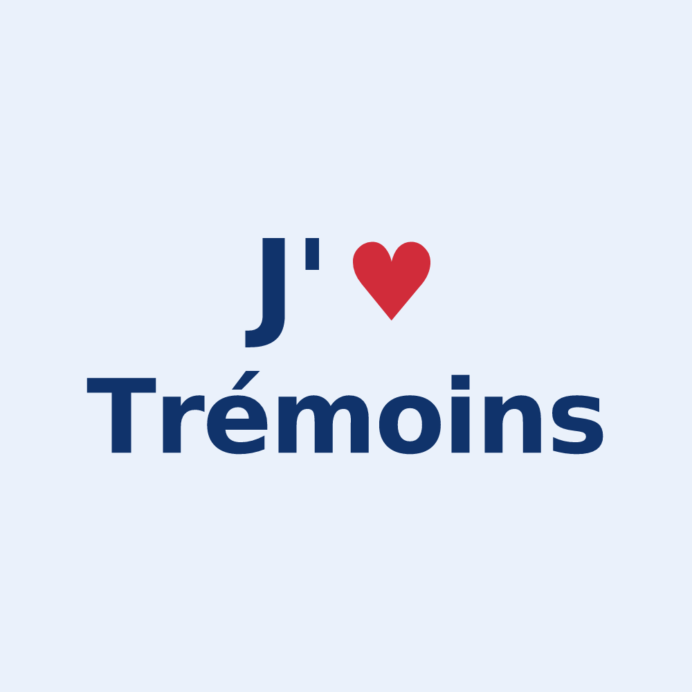 Sticker personnalisé Trémoins — design J'aime Trémoins