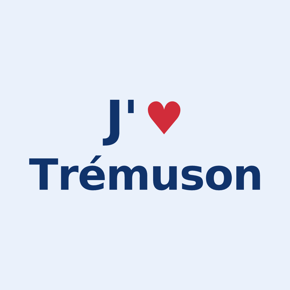 Sticker personnalisé Trémuson — design J'aime Trémuson