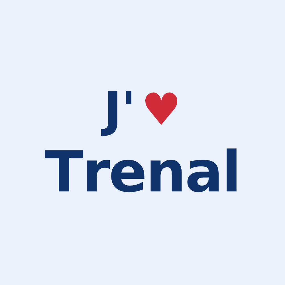 Sticker personnalisé Trenal — design J'aime Trenal
