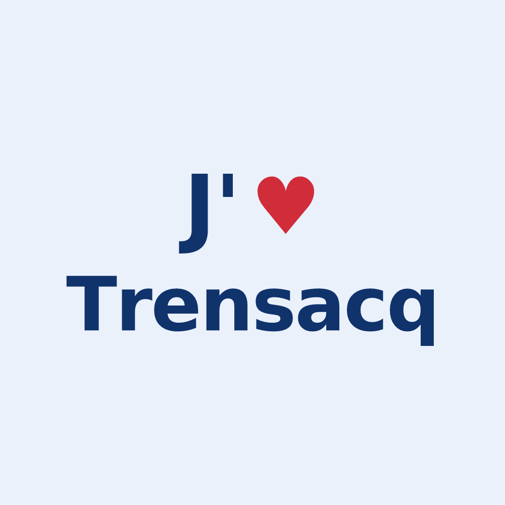 Sticker personnalisé Trensacq — design J'aime Trensacq