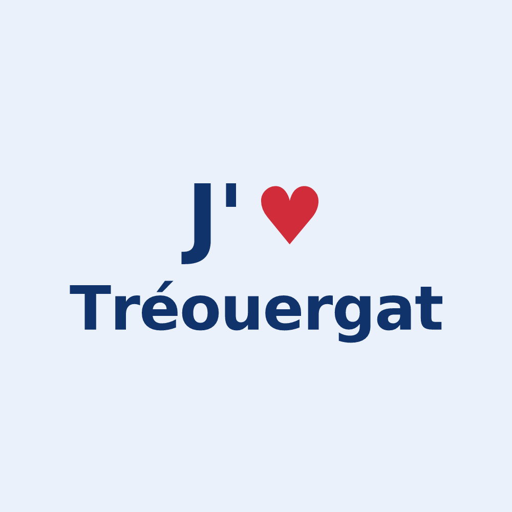 Sticker personnalisé Tréouergat — design J'aime Tréouergat