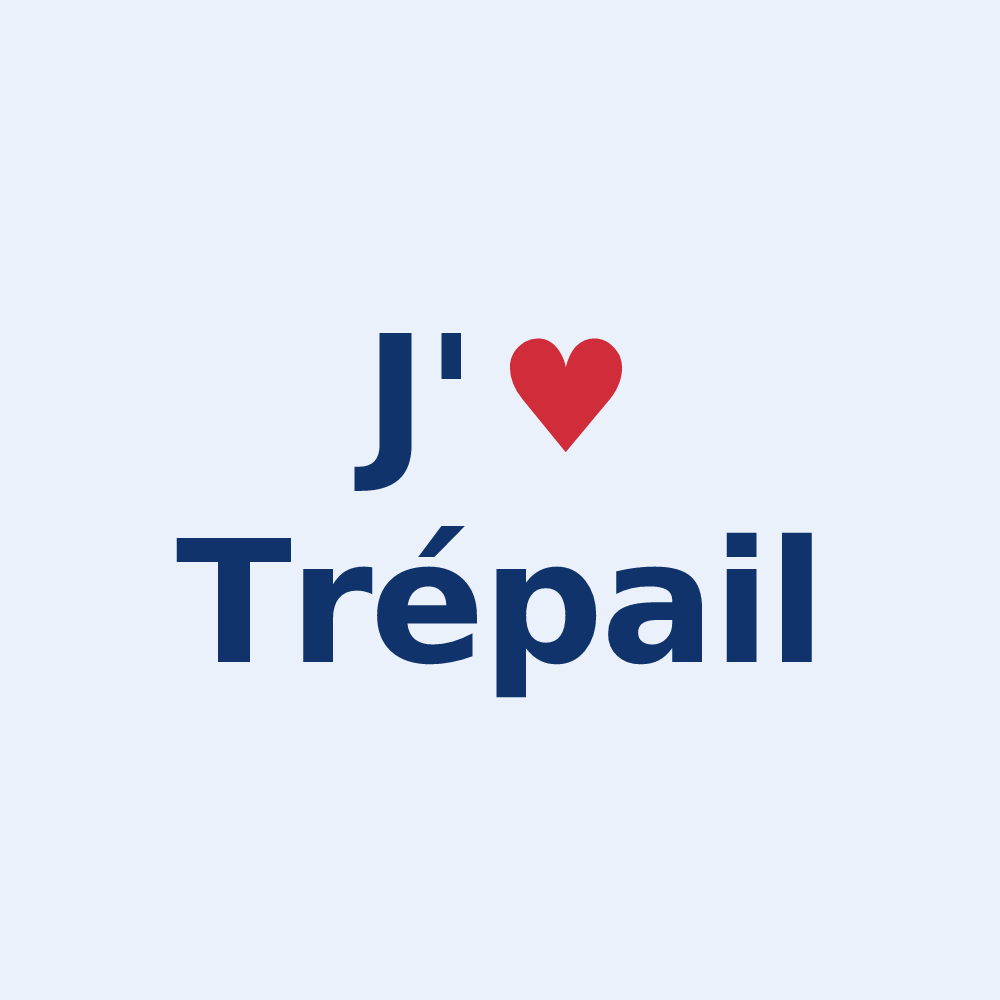 Sticker personnalisé Trépail — design J'aime Trépail