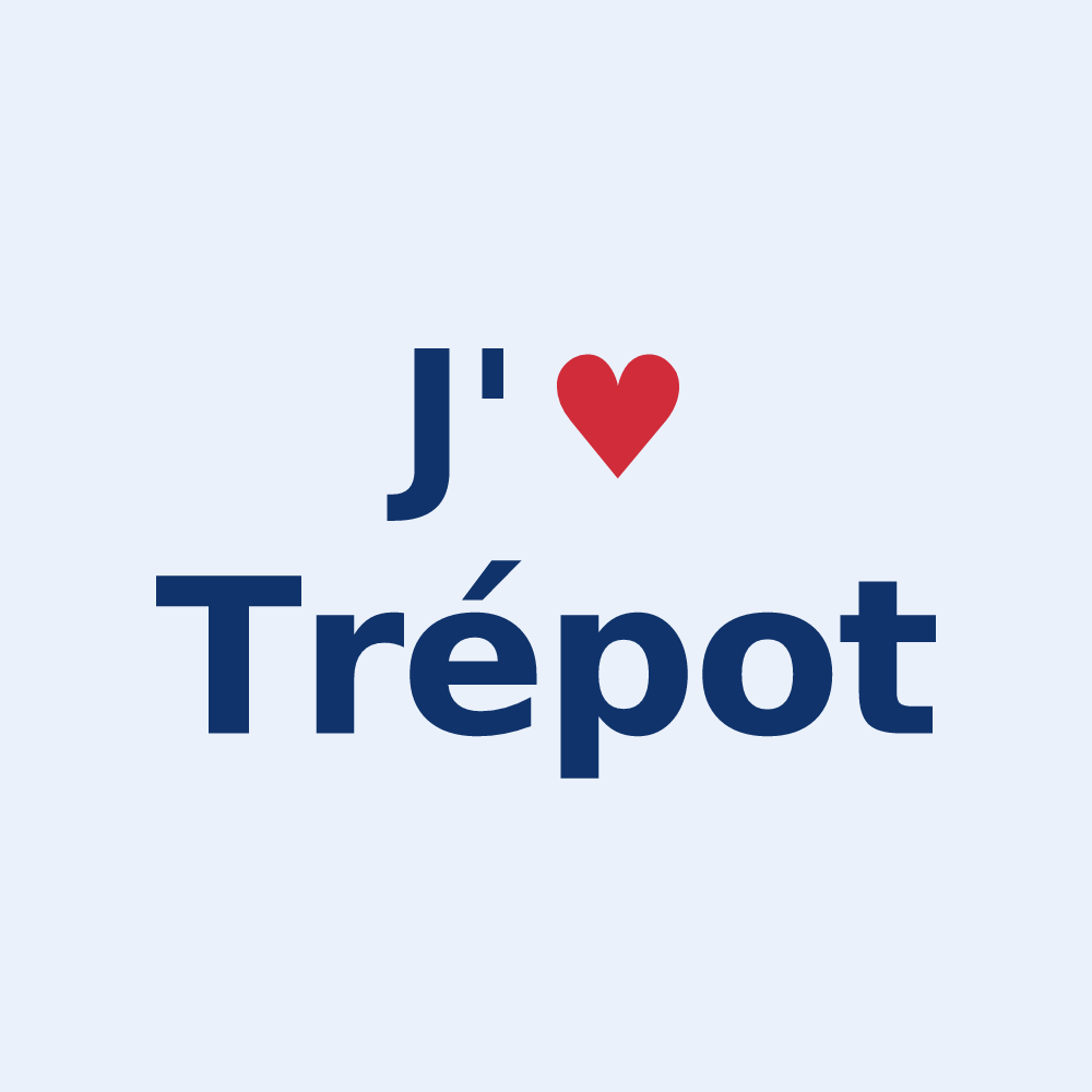 Sticker personnalisé Trépot — design J'aime Trépot