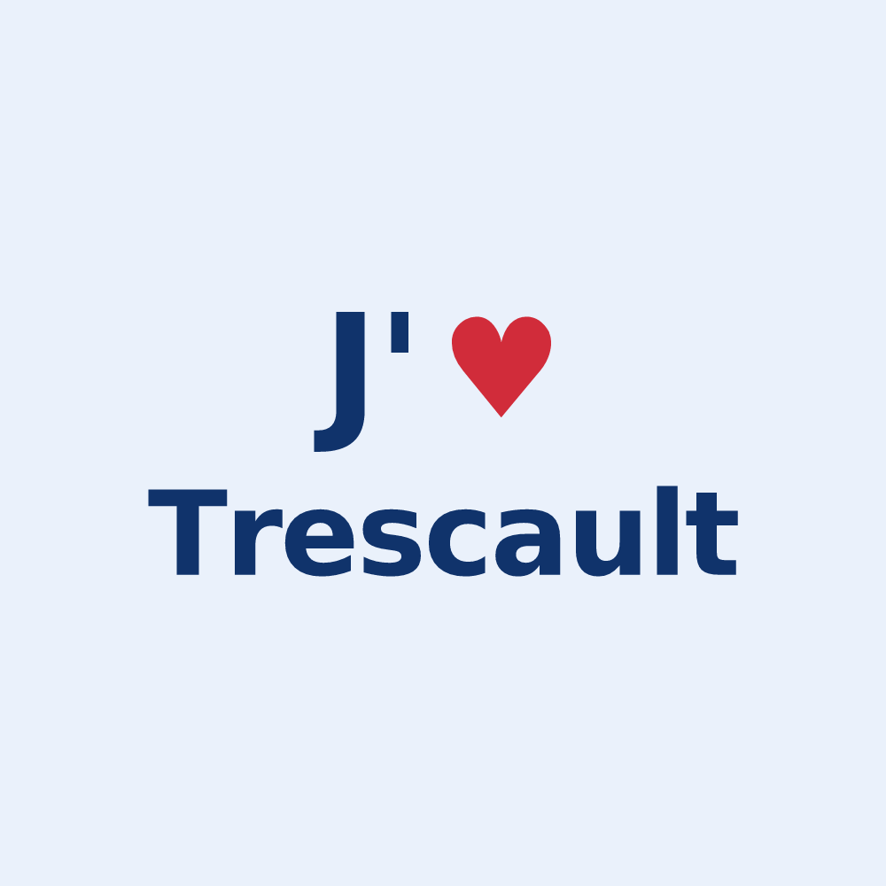 Sticker personnalisé Trescault — design J'aime Trescault