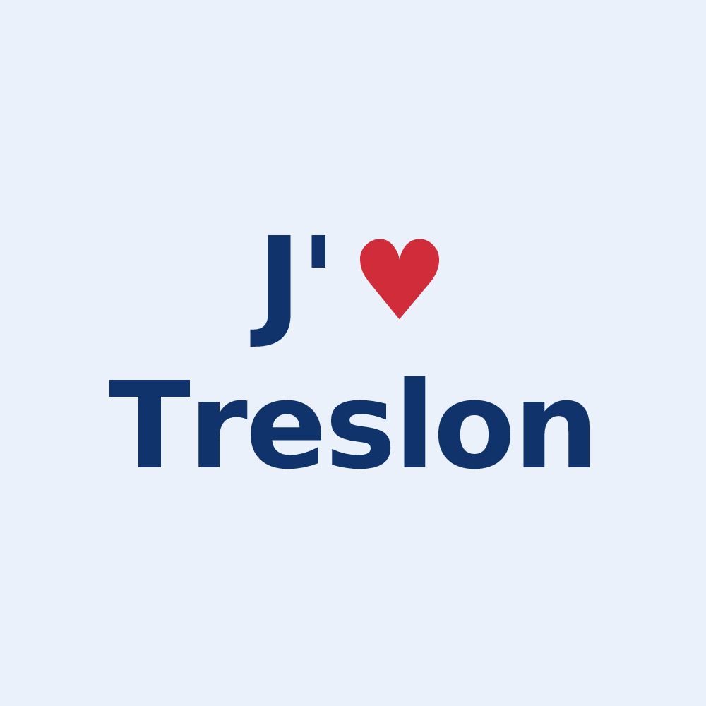 Sticker personnalisé Treslon — design J'aime Treslon