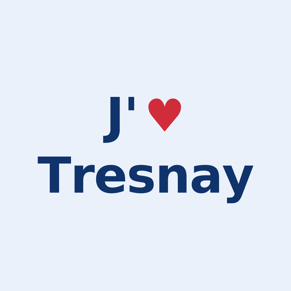 Sticker personnalisé Tresnay — design J'aime Tresnay