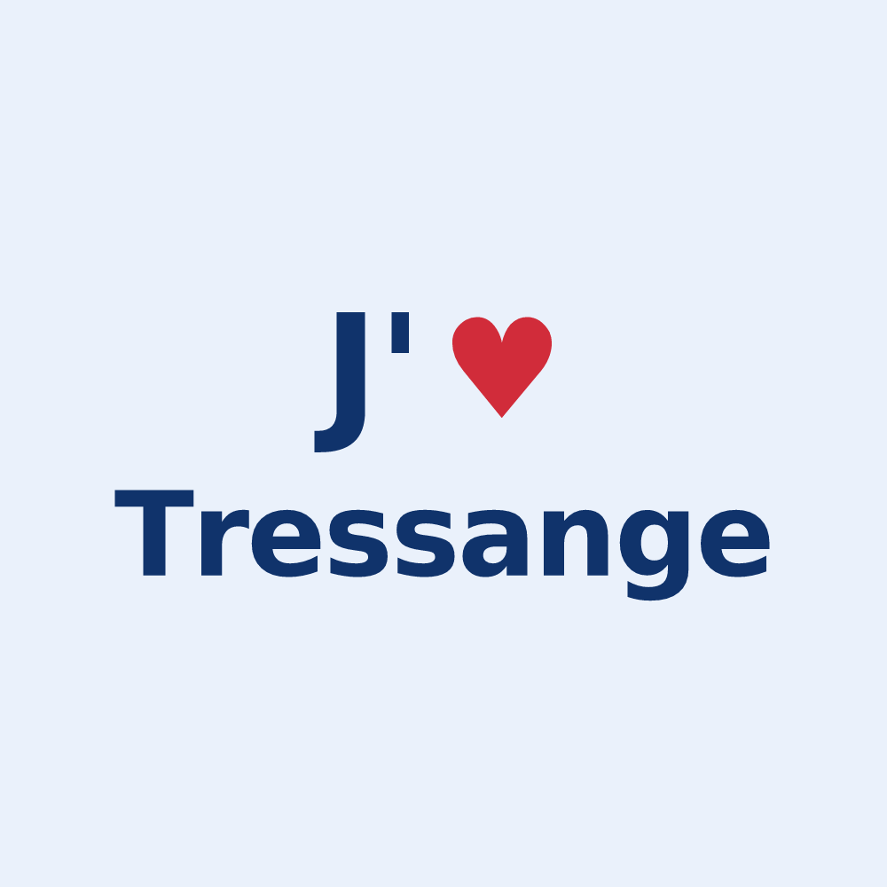 Sticker personnalisé Tressange — design J'aime Tressange